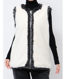 CALNAMUR | REVERSIBLE FUR VEST/リバーシブルファーベスト(ベスト)