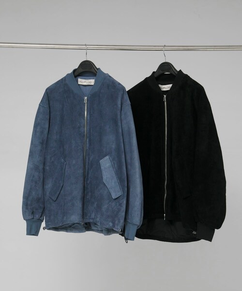 URBAN RESEARCH(アーバンリサーチ)の「POLYPLOID BOMBER JACKET B(ブルゾン・メンズ・BLACK/BLUE CLAY・3/4)」の8枚目の写真