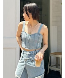 MURUA | フリンジデニムビスチェ(シャツ/ブラウス)