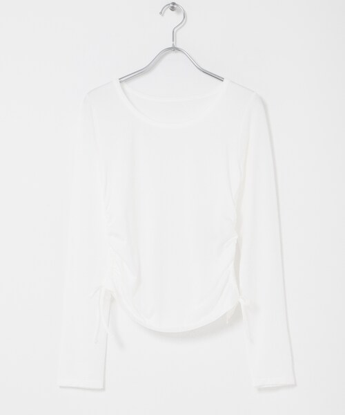 THE GOODLAND MARKET（ザグッドランドマーケット）の「cwtch　SHEER LONG-SLEEVE T-SHIRTS（Tシャツ/カットソー・レディース・WHITE/MINT/ORANGE/NAVY・Free）」の5枚目の写真