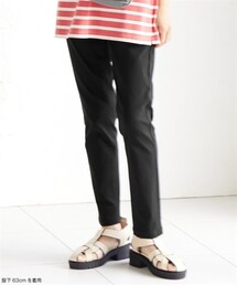 nissen | 超ストレッチレーヨン混スリムパンツ（ゆったり太もも）（選べる3レングス）(パンツ)