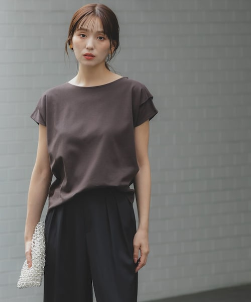 URBAN RESEARCH ROSSO（アーバンリサーチロッソ）の「『WEB/一部店舗限定』ドライドルマンプルオーバー（Tシャツ/カットソー・レディース・OFF/BROWN/PEACH・Free）」の2枚目の写真