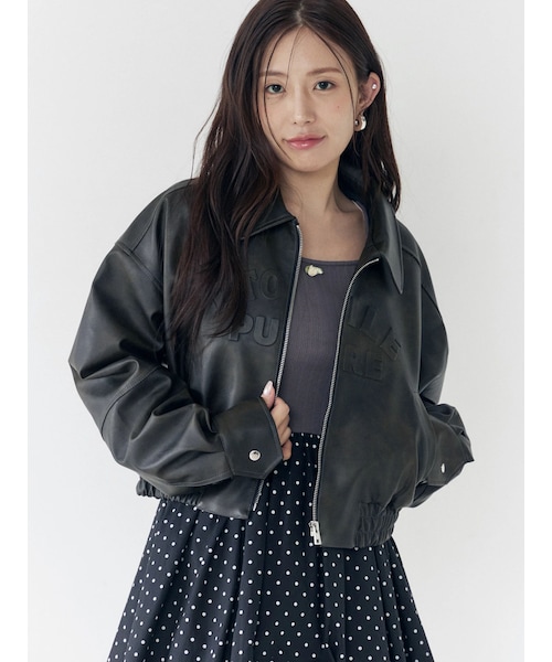 CALNAMUR（カルナムール）の「ヴィンテージフェイクレザーブルゾン（ブルゾン・レディース・ブラック/ブラウン/ダークブラウン・F）」の6枚目の写真