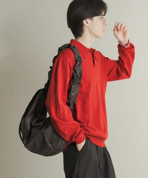 SENSE OF PLACE by URBAN RESEARCH(センスオブプレイスバイアーバンリサーチ)の「コクーンショルダーバッグ(ショルダーバッグ・メンズ・BLACK/BROWN/KHAKI・one)」の14枚目の写真