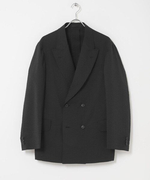 URBAN RESEARCH（アーバンリサーチ）の「『別注』NEAT×URBS　DOT'S SEERSUCKER DOUBLE（テーラードジャケット・メンズ・BLACK/BROWN・44/46/48/50）」の4枚目の写真