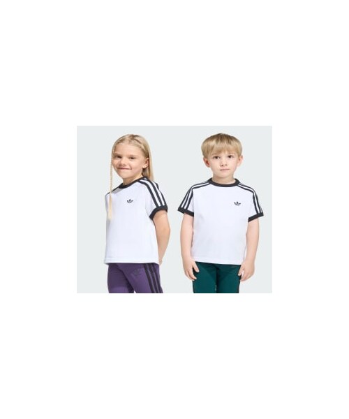 adidas(アディダス)の「スリーストライプ Tシャツ(トップス・キッズ・ブラック/ブルー/ホワイト・A/104/110/A/116/122/130(A128)/100/120/130)」の15枚目の写真