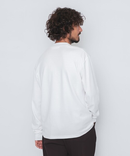 URBAN RESEARCH Sonny Label（アーバンリサーチサニーレーベル）の「OOPS　機能付きモックネックロングTシャツ（Tシャツ/カットソー・メンズ・BLACK/OFF・M/L/XL）」の6枚目の写真