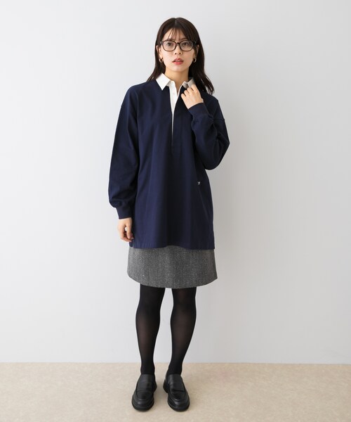 URBAN RESEARCH ROSSO（アーバンリサーチロッソ）の「F by ROSSO　ラガーチュニックプルオーバー（Tシャツ/カットソー・レディース・BEIGE/NAVY・FREE）」の22枚目の写真