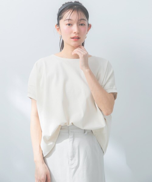 URBAN RESEARCH ROSSO（アーバンリサーチロッソ）の「『WEB/一部店舗限定』UVカットドルマンスリーブプルオーバー（Tシャツ/カットソー・レディース・IVORY/D/BLUE/CAMEL/BROWN・Free）」の5枚目の写真