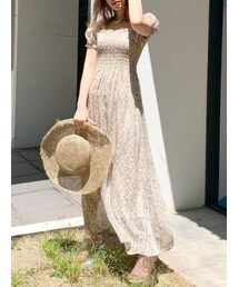 dazzlin | シフォンシャーリングロングワンピース(ワンピース)