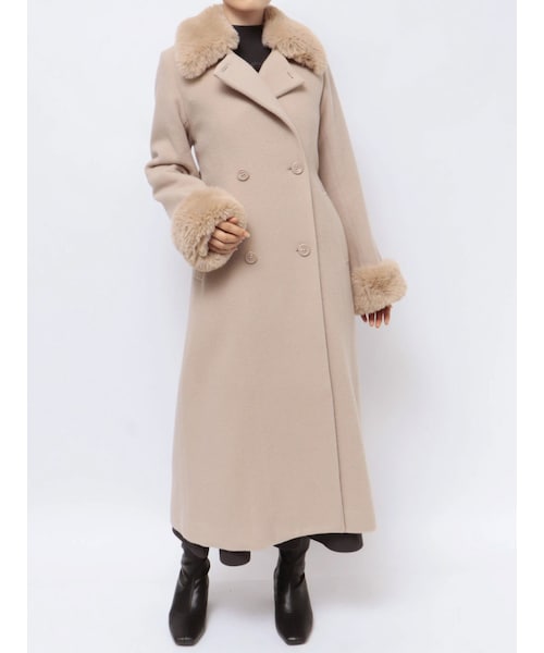 MERCURYDUO（マーキュリーデュオ）の「ファー付ウールコート（その他