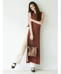dazzlin | バイカラーダブルベルトワンピース(ワンピース)