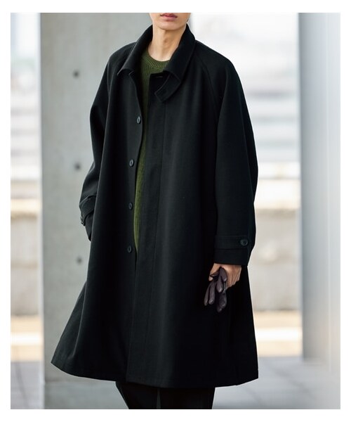 nissen（ニッセン）の「オーバーサイズロングコート（ジャケット/アウター・メンズ・杢チャコール/黒・M/L/LL/3L/4L/5L/6L/8L/10L）」の10枚目の写真