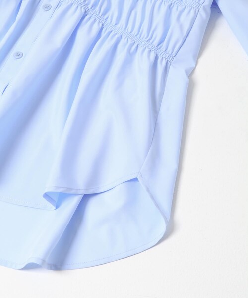 SENSE OF PLACE by URBAN RESEARCH（センスオブプレイスバイアーバンリサーチ）の「シャーリングデザインシャツ（シャツ/ブラウス・レディース・OFF WHITE/L.BLUE/PINK・One）」の5枚目の写真