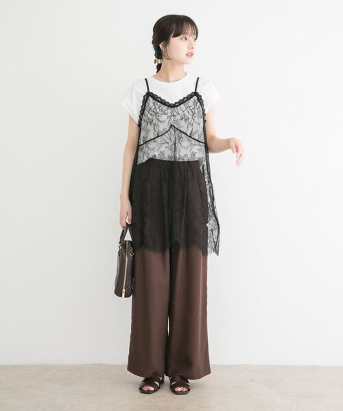 ITEMS URBANRESEARCH(アイテムズ アーバンリサーチ)の「レースキャミソール(キャミソール・レディース・WHT/BLK・Free)」の16枚目の写真