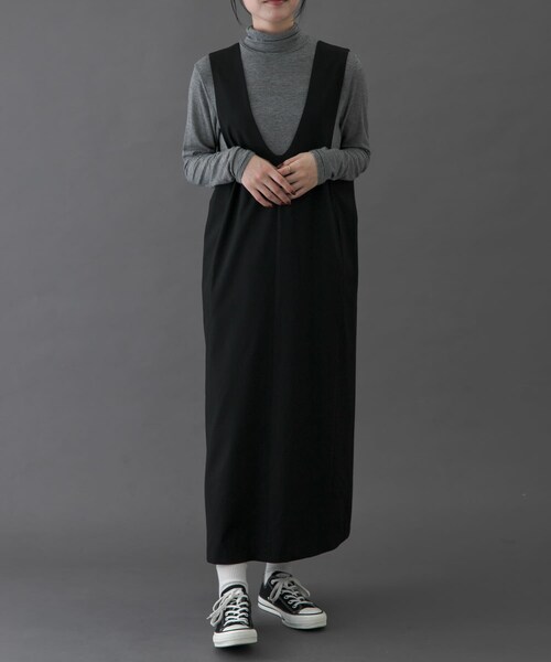 URBAN RESEARCH DOORS（アーバンリサーチドアーズ）の「FORK&SPOON　ウールライクジャンパースカート（ワンピース・レディース・BLACK/TOPCCL・1/2）」の11枚目の写真