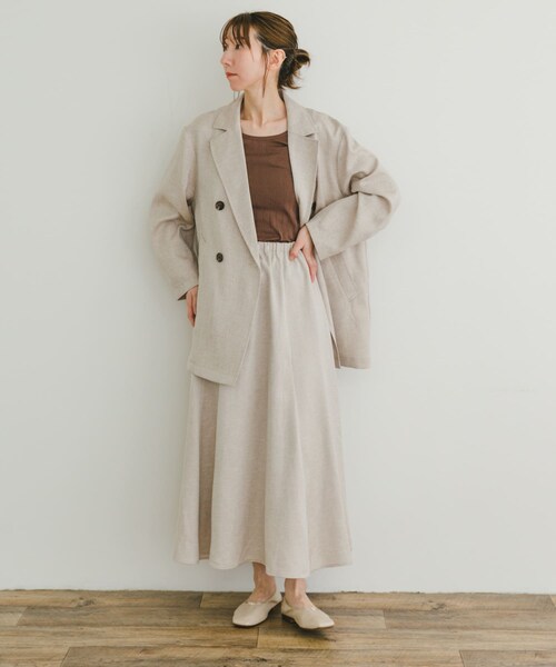 ITEMS URBANRESEARCH（アイテムズ アーバンリサーチ）の「リネンライクジャケット（テーラードジャケット・レディース・L.BEG/BRN・FREE）」の17枚目の写真