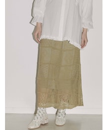 merry jenny | パッチワークニットロングスカート(スカート)