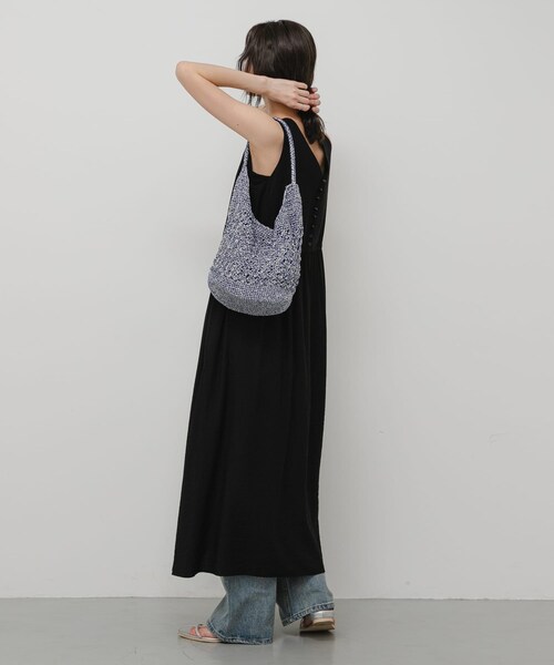 SENSE OF PLACE by URBAN RESEARCH(センスオブプレイスバイアーバンリサーチ)の「メタリックヤーンバッグ(かごバッグ・レディース・SILVER/NAVY/BROWN/MIX・One)」の18枚目の写真