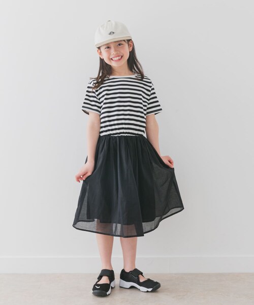 URBAN RESEARCH DOORS(アーバンリサーチドアーズ)の「『親子リンク』『UR TECH』ボイルドッキングワンピース(KIDS)(ワンピース・キッズ・BORDER/PINK・105/120/135)」の17枚目の写真