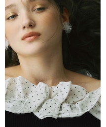 MERCURYDUO | 2WAY異素材ランダムラッフルニット(ニット/セーター)