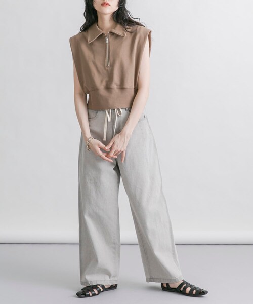 KBF（ケイビーエフ）の「『2サイズ展開』ドローストリングデニム（デニムパンツ・レディース・BLACK/BLUE/GRAY・36/38）」の18枚目の写真