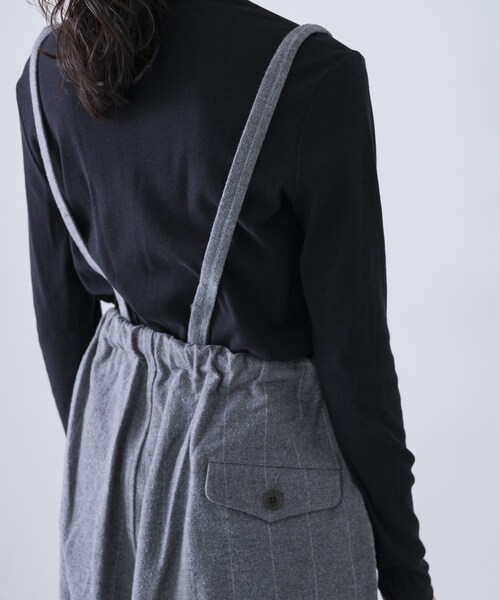 かぐれ（カグレ）の「HAVERSACK　C/Lピンストライプサロペットパンツ（サロペット/オーバーオール・レディース・Top grey・0）」の12枚目の写真