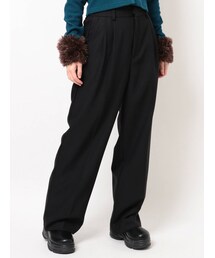 EVRIS | タックストレートカラーパンツ(スラックス)