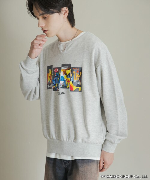SENSE OF PLACE by URBAN RESEARCH(センスオブプレイスバイアーバンリサーチ)の「PICASSO スキッパースウェット(スウェット・メンズ・BLACK/GRAY/MINT・M/L)」の15枚目の写真