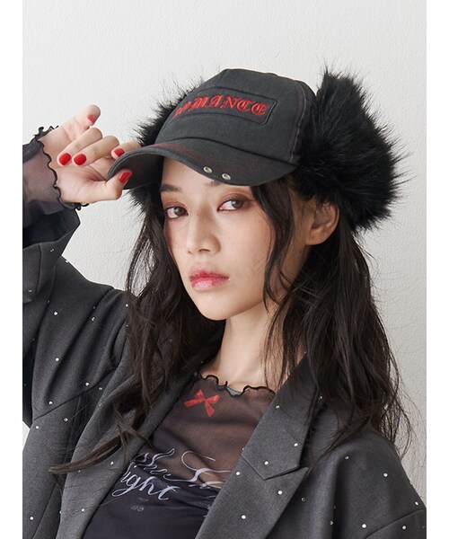 jouetie（ジュエティ）の「フラップファーハトメキャップ（キャップ・レディース・ブラック/カーキ/ブラウン・F）」の13枚目の写真
