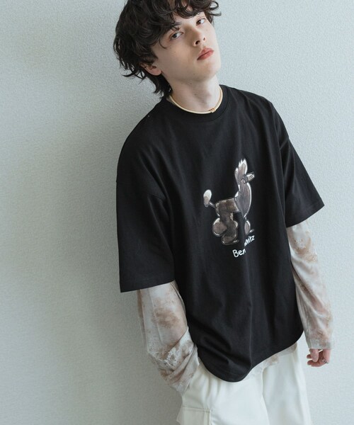 SENSE OF PLACE by URBAN RESEARCH(センスオブプレイスバイアーバンリサーチ)の「『別注』Ben Lenovitz×SENSE OF PLACE SHORT-SLEEVE T-SHIRTS(Tシャツ/カットソー・メンズ・WHITE/BLACK/BLK×WHT/GRAY・M/L)」の16枚目の写真