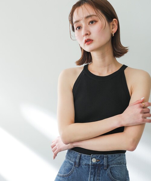 SENSE OF PLACE by URBAN RESEARCH（センスオブプレイスバイアーバンリサーチ）の「カップツキアメスリニットタンクトップ（タンクトップ・レディース・BRICK/IVORY/BLACK・One/one）」の12枚目の写真