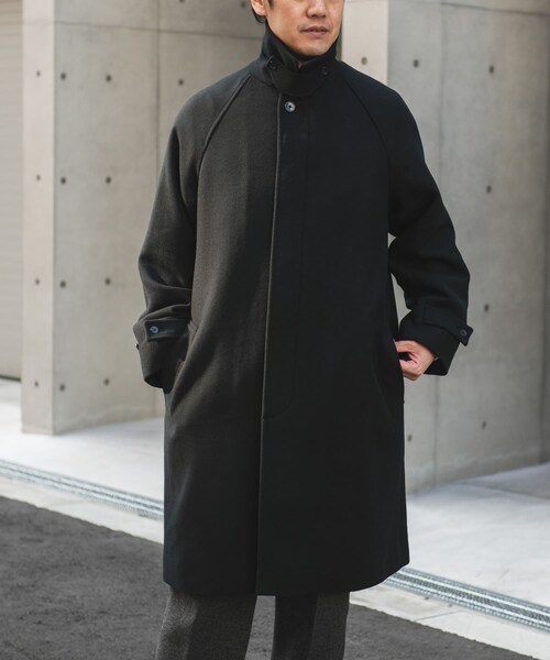 URBAN RESEARCH DOORS（アーバンリサーチドアーズ）の「ウールメルトンステンカラーコート（ステンカラーコート・メンズ・CHECK/CHARCOAL/BLACK・M/L）」の12枚目の写真