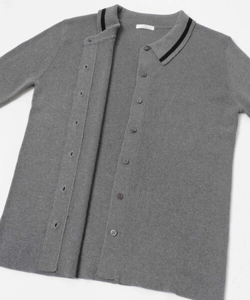 ITEMS URBANRESEARCH（アイテムズ アーバンリサーチ）の「配色ポロニット（ニット/セーター・レディース・GRY/NVY/MELON・Free）」の11枚目の写真