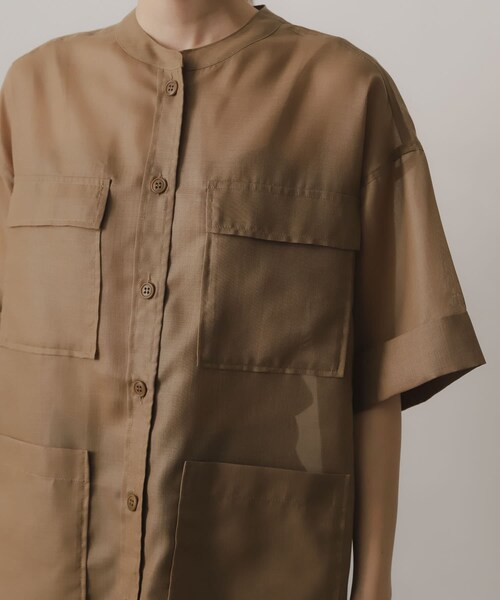 SENSE OF PLACE by URBAN RESEARCH（センスオブプレイスバイアーバンリサーチ）の「シアーミリタリージャケット（ミリタリージャケット・レディース・BROWN/IVORY・one）」の22枚目の写真