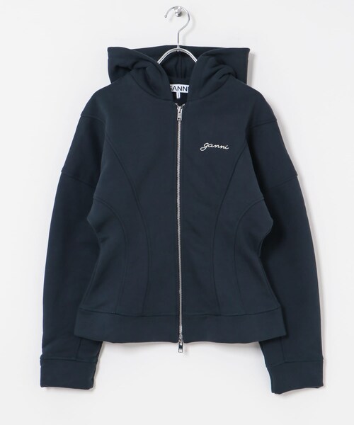 URBAN RESEARCH（アーバンリサーチ）の「GANNI　Heavy Fleece Zip Hoodie（パーカー・レディース・SkyCaptain・S）」の2枚目の写真