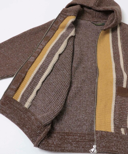 URBAN RESEARCH（アーバンリサーチ）の「The DUFFER N NEPHEWS　KNITTED ZIP UP HOODIE（テーラードジャケット・メンズ・BLACK/BROWN・M）」の11枚目の写真