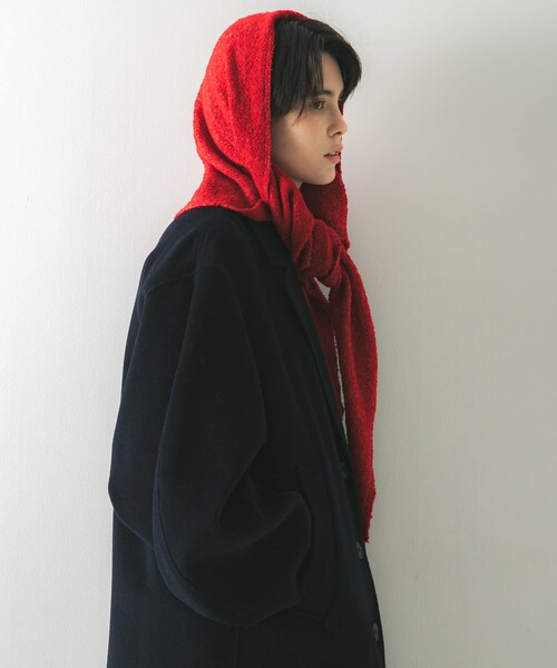 URBAN RESEARCH（アーバンリサーチ）の「ウールカシミヤサンカクストール（ストール/ショール・レディース・WHITE/RED/NAVY・-）」の21枚目の写真