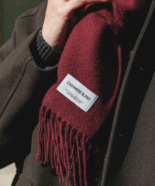 URBAN RESEARCH DOORS(アーバンリサーチドアーズ)の「カシミヤブレンドマフラー(マフラー・メンズ・BLACK/GRAY/BLUE/CHERRY・-)」の18枚目の写真