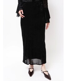 LAGUNAMOON | シアーベロアナロースカート(スカート)