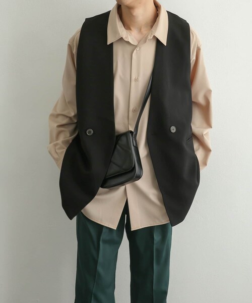 SENSE OF PLACE by URBAN RESEARCH(センスオブプレイスバイアーバンリサーチ)の「ダブルテーラードベスト(ベスト・メンズ・BLACK/GREEN/L.KHAKI/BLUE/OLIVE・M/L)」の21枚目の写真