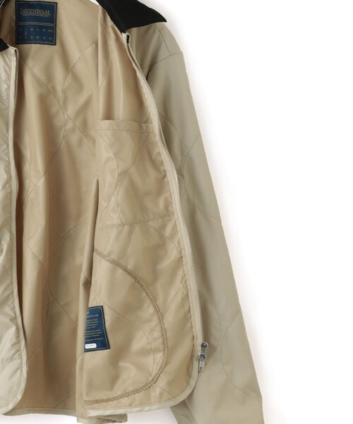 ADAM ET ROPE'(アダムエロペ)の「【LAVENHAM(ラベンハム)】SIDE POCKET UNWADDED TEYNHAM MENS(ブルゾン・レディース・ブラック/ホワイト・S)」の9枚目の写真