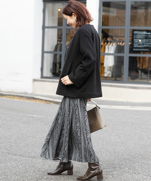 URBAN RESEARCH Sonny Label（アーバンリサーチサニーレーベル）の「ノーカラーショートコート（ノーカラージャケット・レディース・ミント/ブラック/ベージュ・FREE）」の10枚目の写真