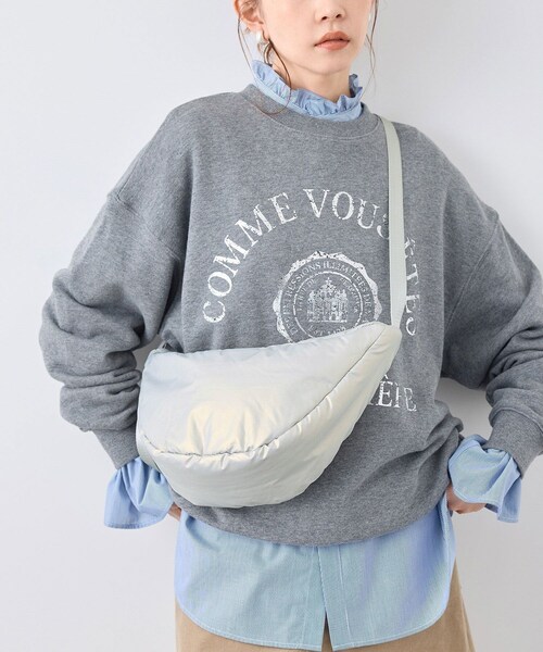 ROPE' PICNIC（ロペピクニック）の「【CONTOROL FREAK/コントロールフリーク別注カラー】ムーンバッグ（ショルダーバッグ・レディース・グリーン系/シルバー・F）」の5枚目の写真