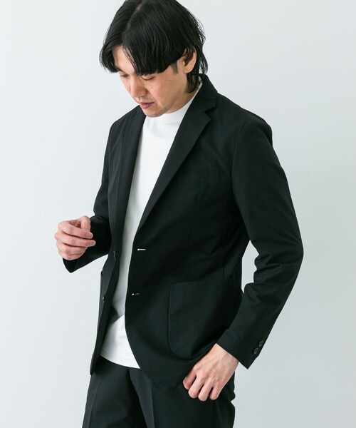 URBAN RESEARCH DOORS（アーバンリサーチドアーズ）の「『イージーケア』LIFE STYLE TAILOR　シアサッカーコンフォータブルジャケット（その他アウター・メンズ・BLACK/NAVY・S/M/L/XL）」の9枚目の写真