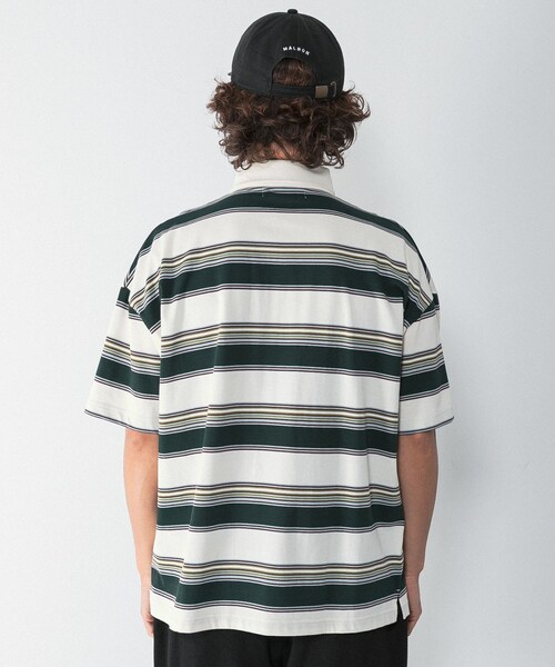 URBAN RESEARCH Sonny Label（アーバンリサーチサニーレーベル）の「OOPS　接触冷感ボーダーポロシャツ（ポロシャツ・メンズ・IVORY/NAVY・M/L/XL）」の4枚目の写真