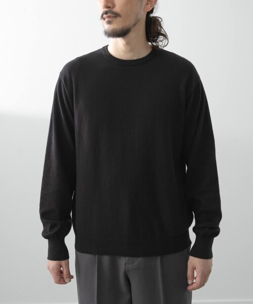 ITEMS URBANRESEARCH（アイテムズ アーバンリサーチ）の「カシミヤ×コットンクルーネックセーター（ニット/セーター・メンズ・GRY/BRD/MOC/BLK・M/L）」の14枚目の写真