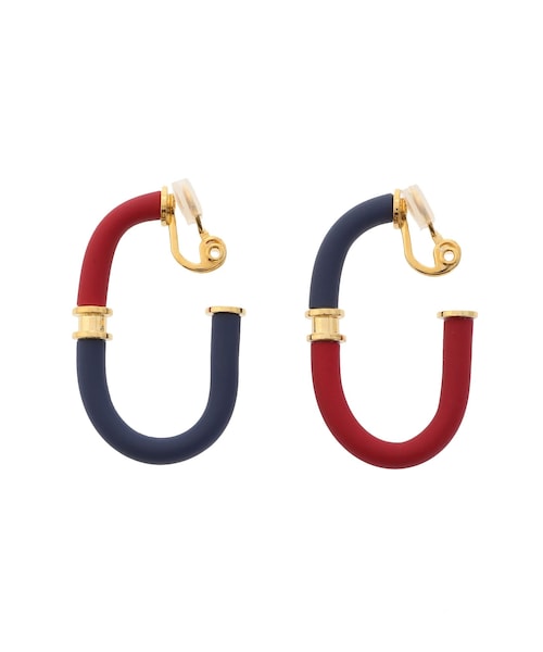 2 TONE CURVE EARRING