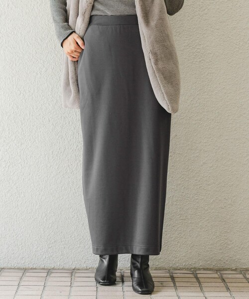 ITEMS URBANRESEARCH(アイテムズ アーバンリサーチ)の「裏起毛ポンチスカート(スカート・レディース・BLK/BRN/CHA・FREE)」の14枚目の写真