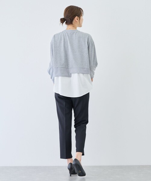 Jayro(ジャイロ)の「ブラウスレイヤード風プルオーバー(Tシャツ/カットソー・レディース・ブラック系/グレー/ホワイト系/ベージュ/ネイビー・M)」の18枚目の写真